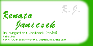 renato janicsek business card